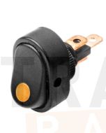 Hella 4476 Compact Off-On Rocker Switch - Amber Illuminated, 12V