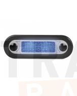 Hella 95951065 LED Wide Rim Rectangular Courtesy Lamp - Clear Lens, (Blue Light)