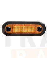 Hella 95951073 LED Wide Rim Rectangular Courtesy Lamp - 12V, Amber Lens (Amber Light)