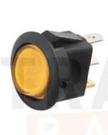 Hella Compact Off-On Rocker Switch - Amber Illuminated, 12V (4445)