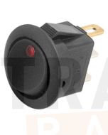 Hella 4448 Compact Off-On Rocker Switch - Red LED, 12V DC