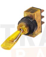 Hella Off-On Toggle Switch - Amber Illuminated, 12V (4435)