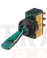 Hella 4434 Off-On Toggle Switch - Green Illuminated, 12V