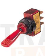 Hella 4433 Off-On Toggle Switch - Red Illuminated, 12V