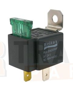 Britax Mini Relay 24V 30amp N/O 4 Pin with Blade Fuse Resistor